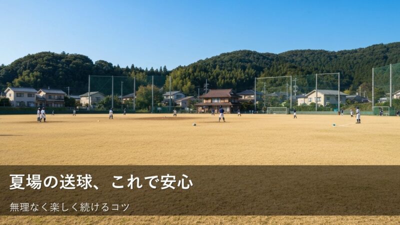 夏は送球が変わる？無理なく続けるための３つの調整ポイント 