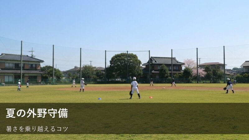 夏の外野手！暑さに負けず、楽しくプレーを続けるための工夫 