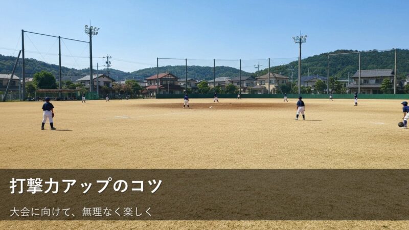大会前！子どもの打撃を無理なく伸ばすための３つの調整ポイント 