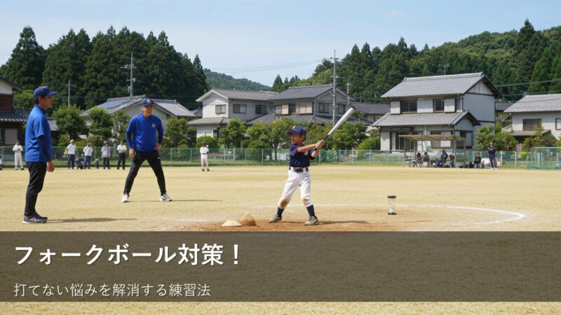 フォークボールに負けない！草野球で試せる、子どものバッティング練習法 