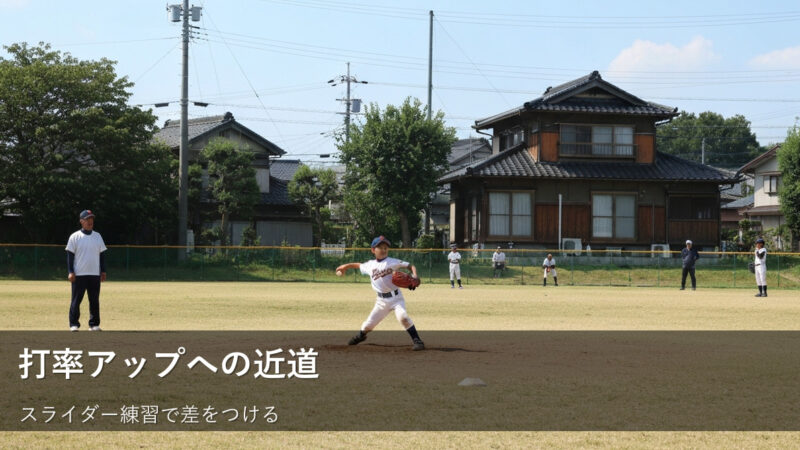 打率3割を目指す！少年野球・草野球のための、明日から試せるスライダー練習 