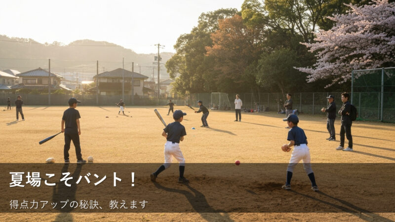 夏はバントで得点力アップ！少年野球＆草野球で試したい小さな工夫 