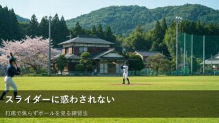 バッティングでスライダーに空振りしないための「目線」のちょっとした工夫 