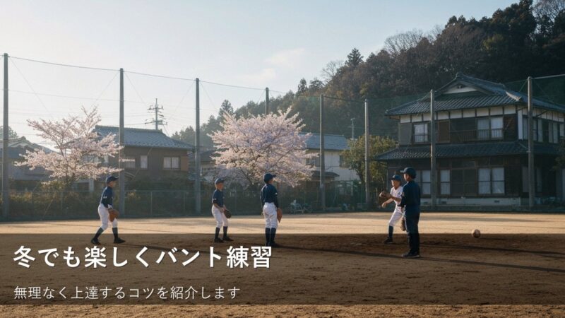 寒くても大丈夫!冬の練習で意識したい「バント」の小さなコツ