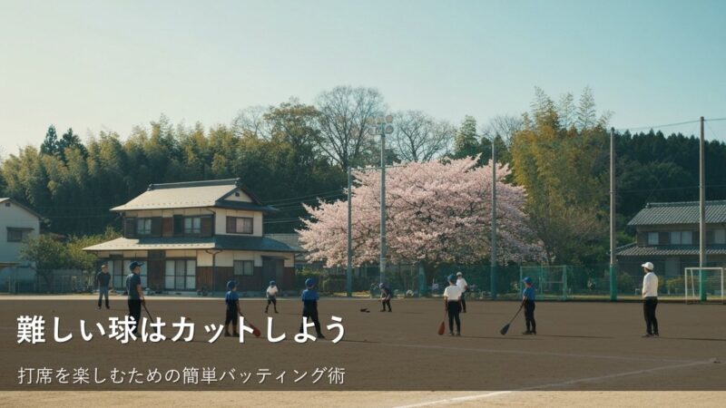 難しく考えないで！草野球で「カット」を覚えるための小さな工夫 