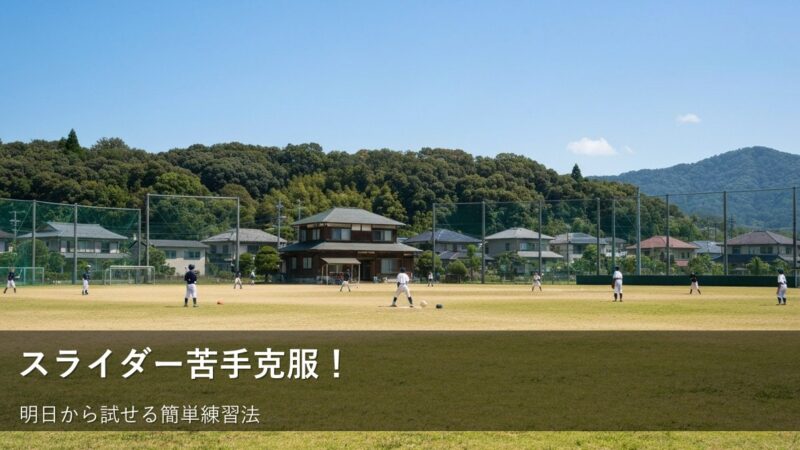 スライダーが苦手でも大丈夫！草野球で楽しく上達する練習法 