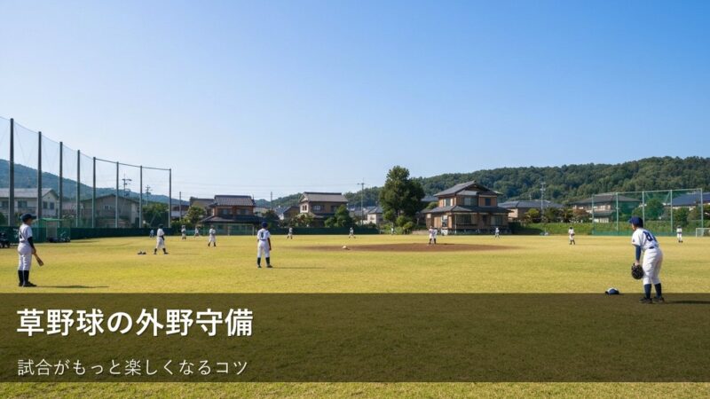 草野球の外野手、もっと楽しく！試合で「できた！」が増える３つのコツ 