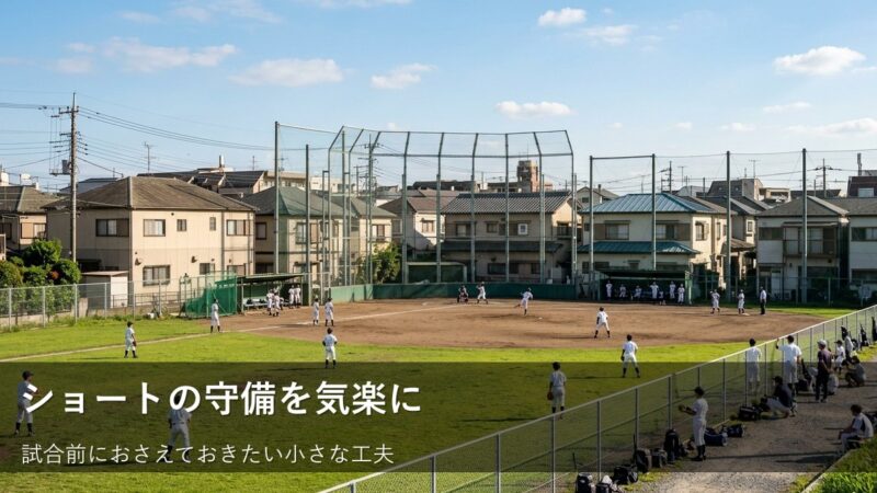 遊撃手の守備がもっと楽しくなる！試合前のちょっとした準備と心構え 