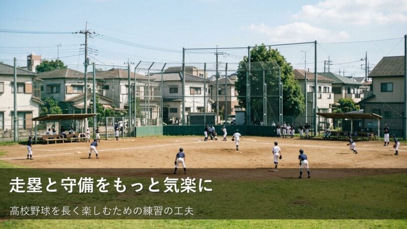 高校生の走塁・フォーク練習、楽しむための小さなコツ 