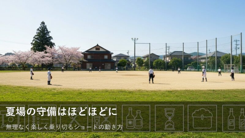 夏場の遊撃手は無理をしない。バテない動きと守備のコツ 