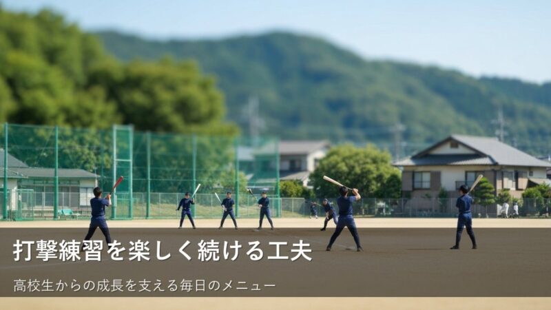 高校生の打撃練習、無理なく「自分の形」を見つけるヒント 