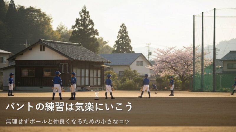公式戦のバント、緊張せずに「当てるだけ」から始めてみませんか