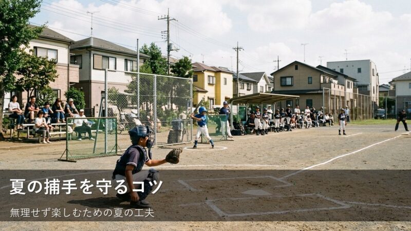 夏の捕手は「無理をしない」が正解。バテないための小さな工夫