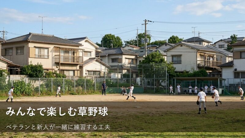 年齢も経験もバラバラでいい。草野球チームで無理なく練習を楽しむコツ 