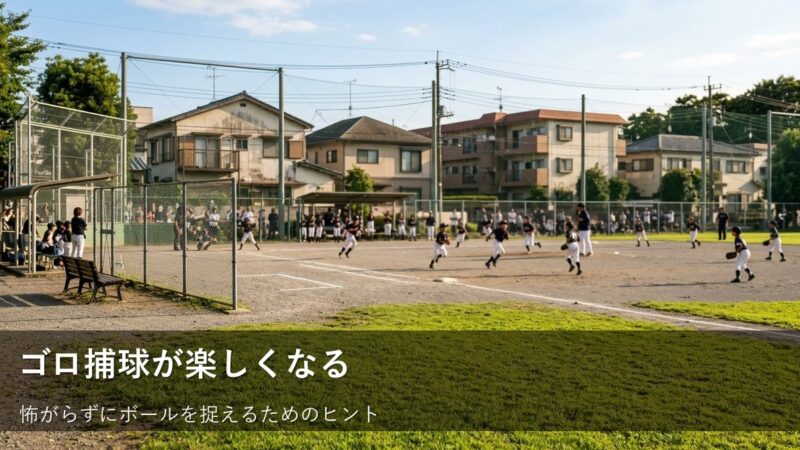 ゴロ捕球の「怖さ」をなくす。ワンバウンドをラクに捕るための小さな工夫 