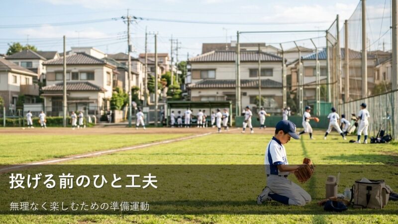 無理なく長く続けるために。投手の練習前に取り入れたい「3つの簡単ウォーミングアップ」 