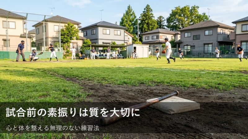 試合前こそ焦らない！素振りの質を少し変える小さな調整術 