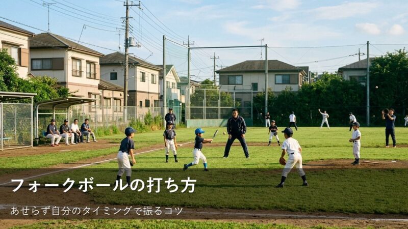 「フォークボールが打てない」と悩む前に。無理せず楽しむバッティングの工夫 