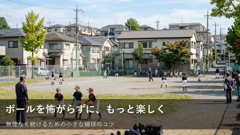 「キャッチボールの距離感」が自然と身につく、肩にやさしい捕球練習 
