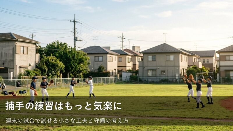 土曜日のキャッチャー練習、無理なく上達するための小さなコツ 