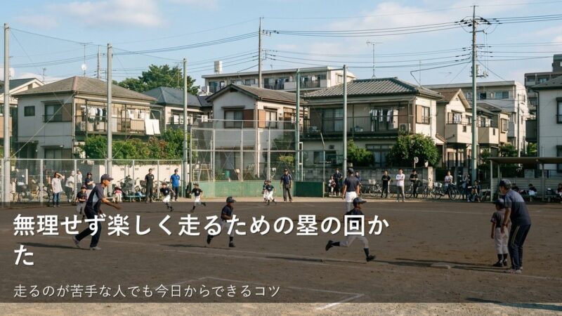 走るのが怖い・難しい。草野球で「走塁」をもっと楽しむための小さなコツ