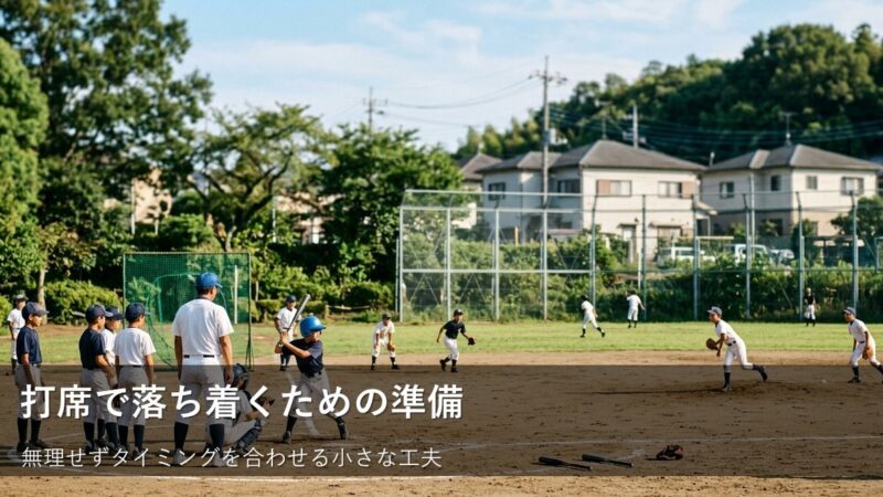 打席で焦らない！タイミングを合わせるための「自分なりの準備」3選 