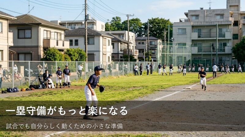 公式戦の一塁を守る君へ。プレッシャーを感じずに落ち着いてプレーするコツ 