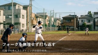 草野球でフォークボールを打ち返すには？力まずにボールを捉える小さなコツ 