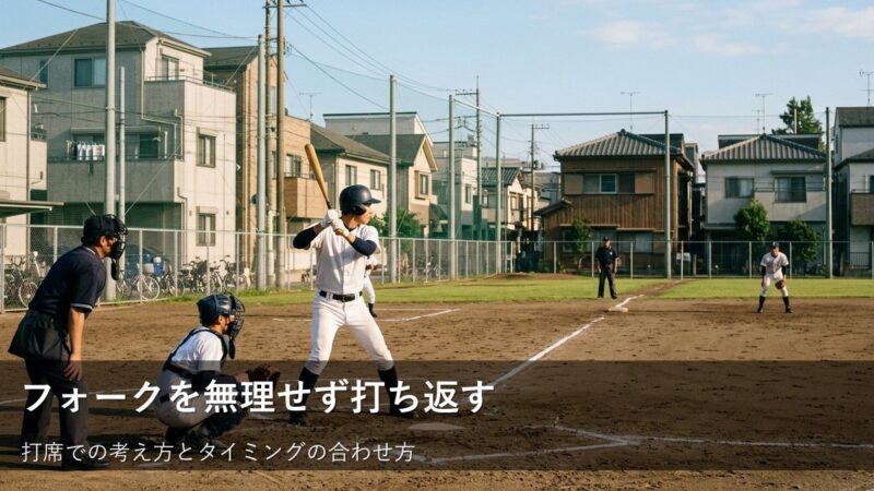草野球でフォークボールを打ち返すには？力まずにボールを捉える小さなコツ 