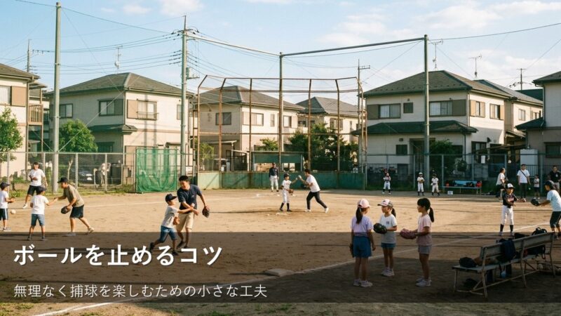 捕球で「ボールをカットする」感覚って何?無理なくボールを止めるための小さなコツ