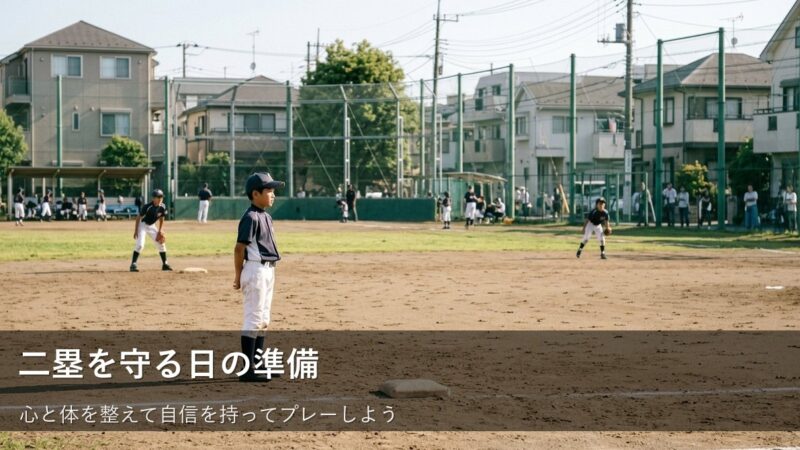 練習試合で二塁を守る子へ。慌てずプレーするための「3つの小さな準備」 