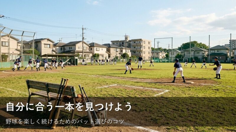 自分に合う一本を見つけよう。少年野球・草野球のための「はじめてのバット」選び 