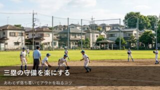 三塁守備は「待つ」が正解？公式戦で子どもが落ち着いてプレーするための小さな工夫 