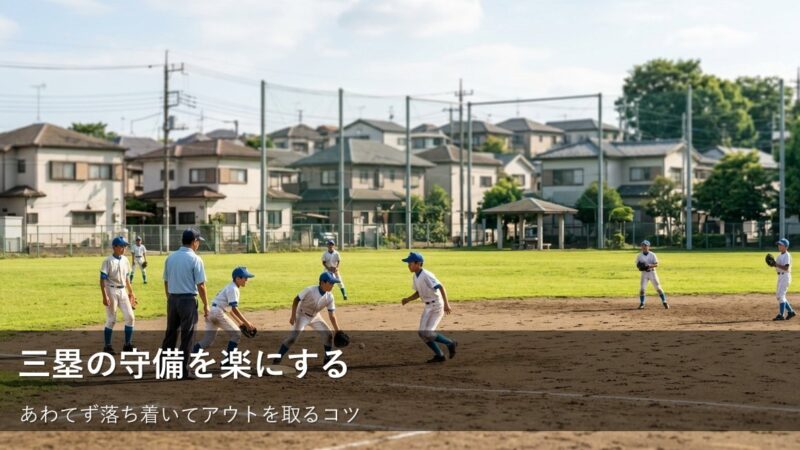 三塁守備は「待つ」が正解？公式戦で子どもが落ち着いてプレーするための小さな工夫 